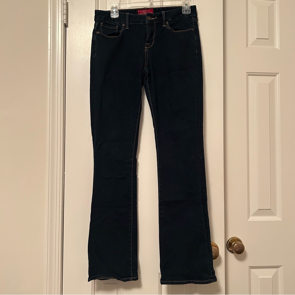 Lucky Brand Leyla BootCut Jeans 6/28 Regular Length Dark Blue Wash New Condition
